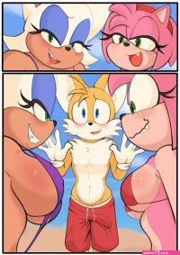 Tails at the Beach Porn comic Cartoon porn comics Rule 34 comic