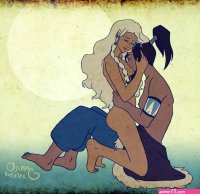 Lesbian adventures of sexy anime girls from Avatar cartoon