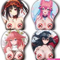 Anime Sexy Naked Girl 3D Nipples Big Boobs Gaming Mouse Pad League of Legends Genshin Impact Azur Lane Chest Wrist Rest Desk Mat