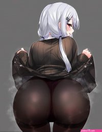 ass lifting skirt Nijisanji Hakase Fuyuki anime girls Virtual Youtuber