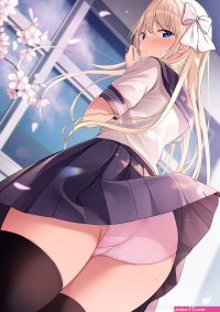 nekokobushi ass pantsu seifuku skirt lift thighhighs