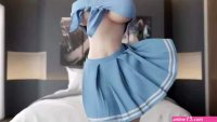 Anime girl strips at 0:50 in MMD R-18 St. Louis 2 Phut Hon