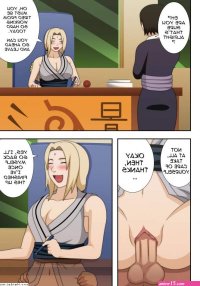 Tsunade and Naruto comics: Tsunade and Naruto are plowing in the office and nearly get unloaded by Shizune!
