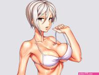 Wallpaper : face anime girls short hair big boobs cartoon black hair Shokugeki no Souma mouth bikini Nakiri Alice hand muscle blond chest mangaka 2480x1886
