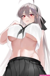 mookie e mook9 no bra seifuku underboob