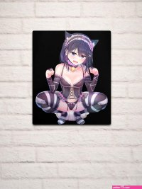 Cute anime hentai waifu material comics Metal Print for Sale by bots95shop