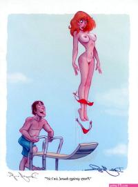 Playboy June-July 2012 in T Freemans Dean Yeagle some nudity Comic Art Gallery Room