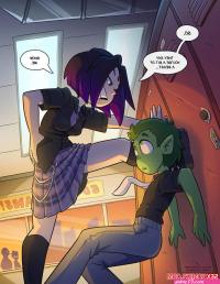Porn comic Raven Beast Boy. TheOtherHalf Sex comic hot sexy brunette