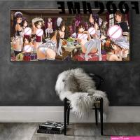 Naked Woman Uncensored Maid Outfit Anime Poster Girls Sexy Nude Full Picture Decorative Art Prints Silk Wall Bedroom Painting
