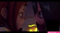 explicit artist:greatm8 midoriya izuku mina ashido ochako uraraka my hero academia petite 1boy 3d 3girls alley animated ass big ass big butt big eyes bisexual bisexual female black sclera blowjob brown hair