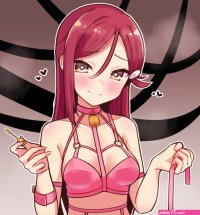 ceph greatyazawa1819 sakurauchi riko love live! love live! sunshine!! bad id bad pixiv id armband bdsm blush bondage outfit bra bracelet breasts brown background buckle cleavage collar garter belt gradient background hair