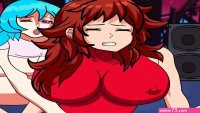 Friday Night Funkin Animation Sky and Girlfriend Fingering and Rubbing their Tits and Asses on Stage