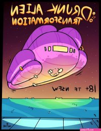 Drunk Alien Transformation Porn Comic on