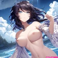 Naked anime girl running by ObsidianPlanet on DeviantArt
