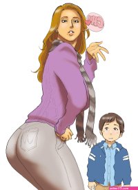 nappii nappy happy highres tagme 1boy 1girl age difference arched back