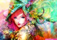 HD desktop wallpaper: Colors Colorful Painting Artistic Face Women Blue Ey