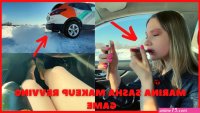 MARINA SASHA MAKEUP REVVING GAME pedal pumping revving stuck russian girl 95 TRA