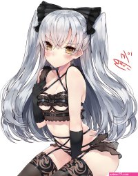 Wallpaper : drawing illustration white hair anime yellow eyes loli white b