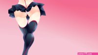 ass Kill la Kill Matoi Ryuuko panties thigh-highs simple background anime