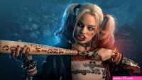Wallpaper : women Harley Quinn Suicide Squad pigtails actress blonde baseb