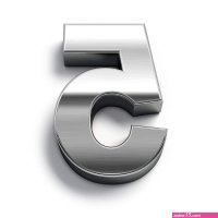 Number Five Silver Transparent Png Image E69