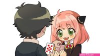 spy x family DamianAnya Damian playing cards with anya