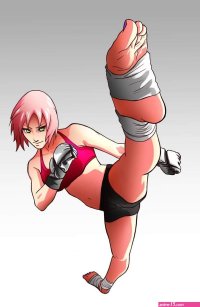 Sakura Fighting Stance free line art by Art-Gem on DeviantArt Fotos de naruto