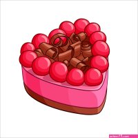Heart shape berry cake vector illustration 3386171 Vector Art at Vecteezy