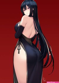Hayabusa artist dark hair long hair anime anime girls digital art artwor
