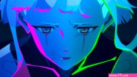 4K Cyberpunk: Edgerunners Lucyna Kushinada Anime screenshot multi-colored ha