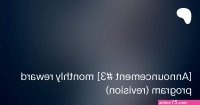 Announcement 3 monthly reward program revision Patreon