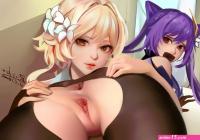 Lumine showing Keqing off Scrolller