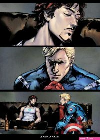 Uma One-shot qualquer Stony avengers Superfamily avengers Steve and tony