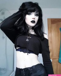 Image may contain: 1 person Hot goth girls Goth girls Goth beauty