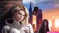 Mobile wallpaper: Blonde Blue Eyes Comics Short Hair Spider Gwen 931880 dow