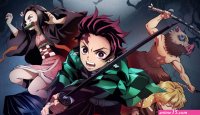 Download Tanjiro Expertly Wielding his Nichirin Sword