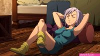 Download Seven Deadly Sins: Jericho wielding her sword in an intense battle scen