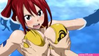 Fairy Tail Erza Scarlet 1boy Animated