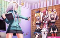 a.i. channel blonde hair blue eyes blush bondage breasts brown hair cleavage cro