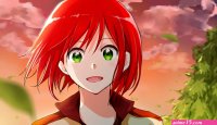 HD desktop wallpaper: Anime Green Eyes Blush Short Hair Red Hair Snow White