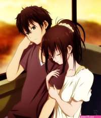 Chitanda Eru Oreki Houtarou Anime roman Hyouka Gambar romantis