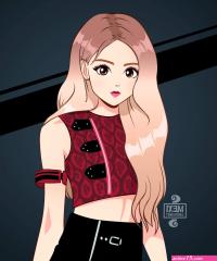 Pin by Jenjendukkie on Kpop illustration Pink drawing Rosé anime Rosé fanart
