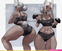 Miruko working out