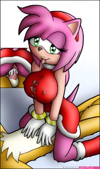 amy rose tails sonic absurdres highres tagme ass breasts cum cum in pu