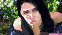 The Witcher series Yennefer Black Hair Animated