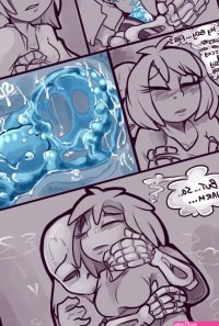 explicit artist:kayla-na artist:sansscham frisk undertale sans undertale ass black and white blue cum blue penis blush clothes clothing comic cum cum in pussy cum in uterus cum inside cumming eyes happy heart