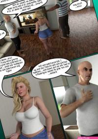 Porn comic 3D Black Takeover. Part 1. Sex comic company of swingers