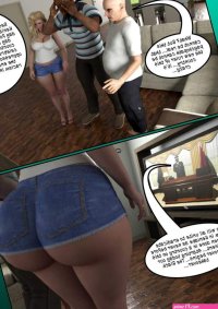 Porn comic 3D Black Takeover. Part 1. Sex comic company of swingers