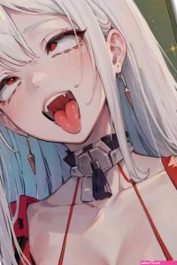 : Anime Girl Ahegao Face White Hair Poster Decorative Painting Canvas Wall Posters and Art Picture Print Modern Family Bedroom Decor Posters 24x36inch60x90cm: Posters Prints