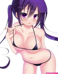 Wallpaper : face anime white background big boobs cartoon black hair blushing mouth bikini Gochuumon wa Usagi Desu ka Tedeza Rize underboob blue swimsuit mangaka 1797x2300